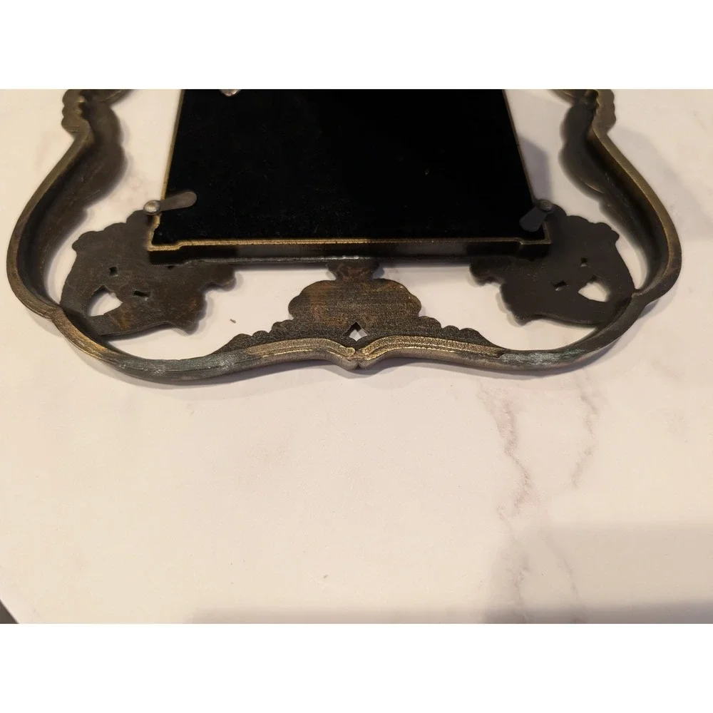 Fetco International Serenade Gold Ornate Filigree 4x5 Picture Frame Vintage